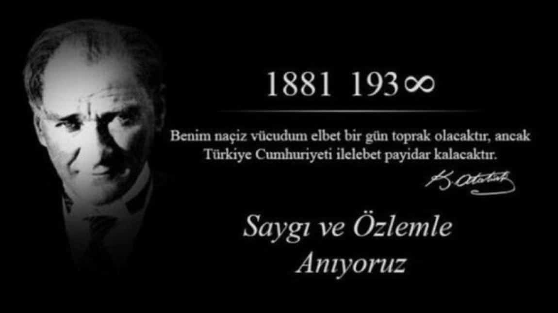 Okulumuzda 10 Kasım Atatürk'ü Anma Etkinlikleri Gerçekleştirildi.